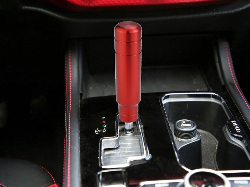 Abfer Weighted Shift Knob Aluminum Car Gear Stick Shifter Handle Shifting Lever Head Fit Most Automatic Manual Vehicle (Red) - Image 2